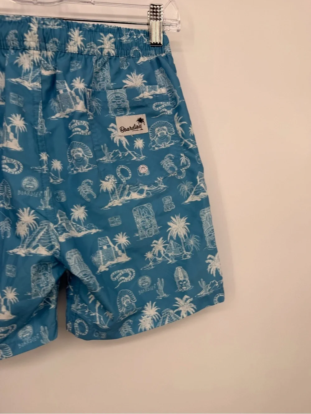 Boardies Kids' Blue Tropical Print Swim Trunks